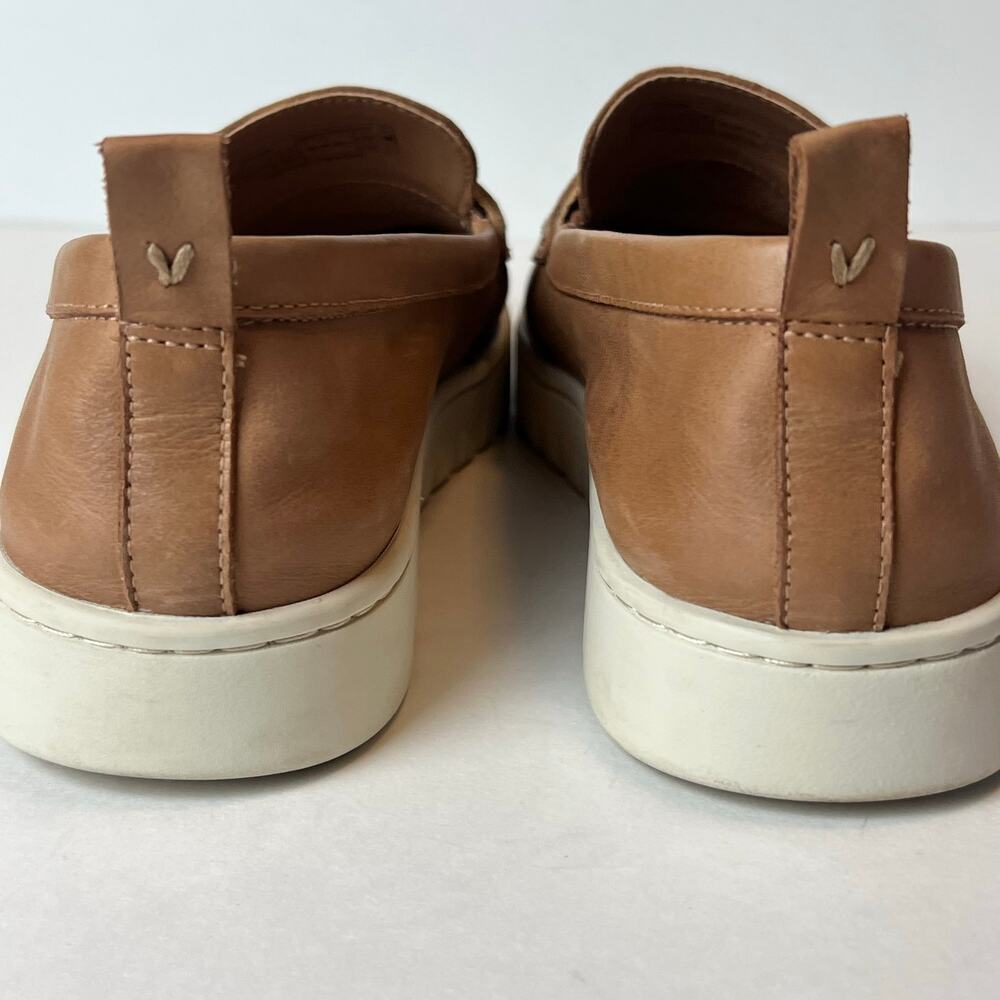 Vionic Uptown Leather Loafers Camel Comfort Travel Shoes Size 9 - Picture 4 of 9